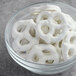 A bowl of Albanese yogurt covered pretzels.