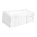 A stack of Hoffmaster Quickset white paper napkins.