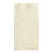 A Hoffmaster ecru square folded paper napkin with a white border.