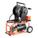 A General Pipe Cleaners electric water jetter hose reel on a cart.