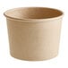 A brown Kraft paper food cup.