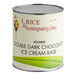 A #10 can of I. Rice Double Dark Chocolate Ice Cream Base.