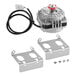 An Avantco evaporator fan motor kit with a metal bracket and screws.