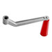 A red handle for a Tre Spade F20 Series meat grinder.