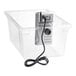 A clear plastic box with a VacPak-It sous vide immersion circulator head and a power supply.