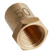 A close-up of a brass Avantco liquid propane orifice nut with the number 50 on it.