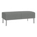 A grey Lesro Luxe Lounge bench with steel legs.