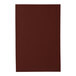 A red rectangular menu cover with white album style corners.
