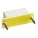 A yellow and white rectangular Estella Auto-Feed Board resistor with metal pins.