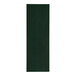 A black rectangular object with green text on a white background.