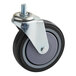 A Regency black and grey polyurethane swivel caster wheel.