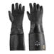 A pair of black Showa neoprene gloves.