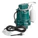 A green and black Zoeller M57 water pump with a cord.