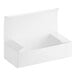 A white rectangular Baker's Lane candy box with the lid open.