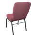 A Flash Furniture maroon church chair with a black frame.