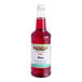 A 32 fl. oz. bottle of Hawaiian Shaved Ice cherry snow cone syrup.
