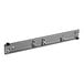 A Turbo Air left drawer rail assembly metal bar with many holes.