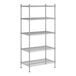 A Regency stainless steel wire shelving unit with 5 shelves.