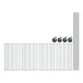 A close-up of a Regency stainless steel wire grid shelf.