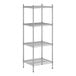 A wire Regency shelving unit with 4 shelves.