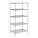 A Regency chrome wire shelving unit with 5 shelves.