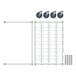 A Regency stainless steel wire dunnage rack with wheels and a metal frame.