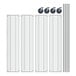 A Regency stainless steel wire shelving starter kit with wheels.