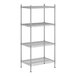 A Regency stainless steel wire shelving unit with 4 shelves.