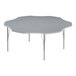 A grey Correll activity table with silver legs.