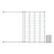 A white metal wire rack with a wire mat and metal frame.