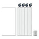 A Regency stainless steel wire dunnage rack with wheels and a 3-sided frame.