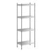 A Regency stainless steel shelving unit with four shelves.