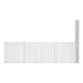 A row of metal grids on a white background.
