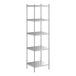 A Regency stainless steel shelving unit with five shelves.