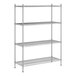 A Regency wire shelving unit with four shelves.