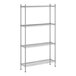 A Regency stainless steel wire shelving unit with 4 shelves.