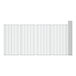A white wire mesh grid with four rows of metal rods.