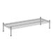 A Regency stainless steel wire dunnage rack with legs.