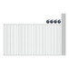 A Regency stainless steel wire mobile shelving starter kit with 4 shelves on wheels.