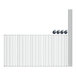 A diagram of a Regency stainless steel wire shelving unit with 5 shelves.