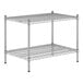 A Regency stainless steel wire shelving unit with 2 shelves.