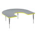 A grey and yellow Correll horseshoe activity table.