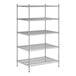 A Regency chrome wire shelving unit with 5 shelves.