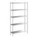 A Regency stainless steel shelving unit with 5 shelves.