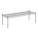 A Regency stainless steel wire dunnage rack shelf with two legs.