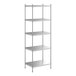 A Regency stainless steel shelving unit with five shelves.