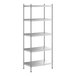 A Regency stainless steel shelving unit with five shelves.