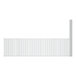 A white rectangular grid with metal rods.