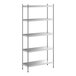 A Regency stainless steel shelving unit with five shelves.