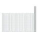 A white rectangular frame with five stainless steel wire shelves.